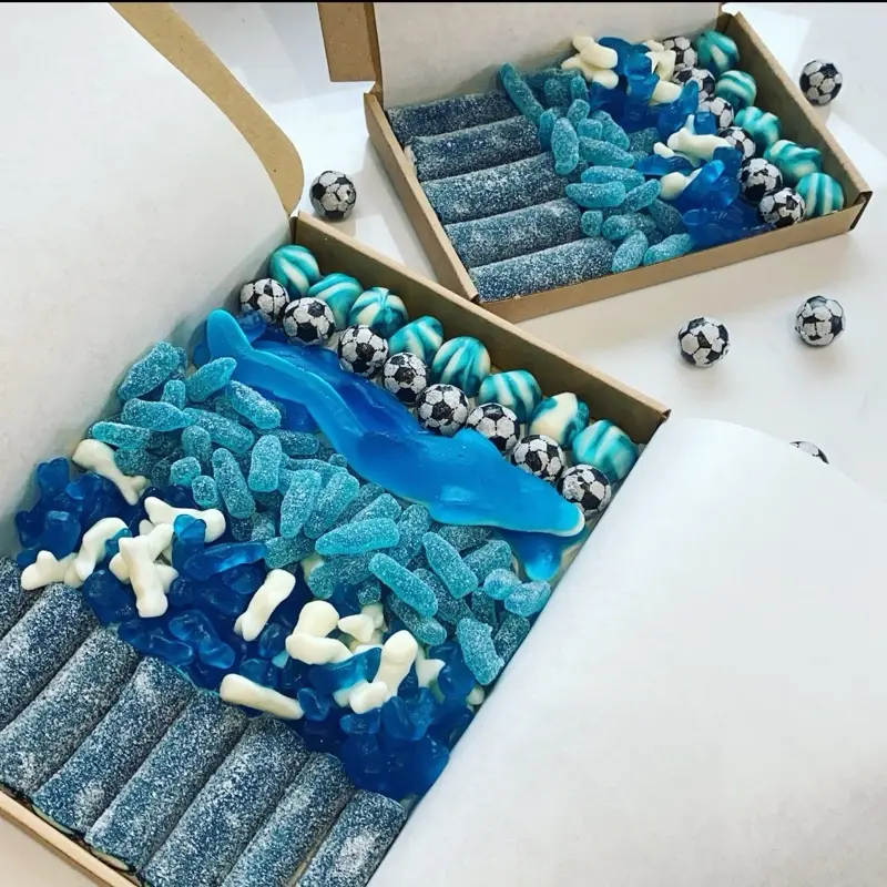 City inspired sweet box. Football sweets. City gift Snack Candy Bonbon