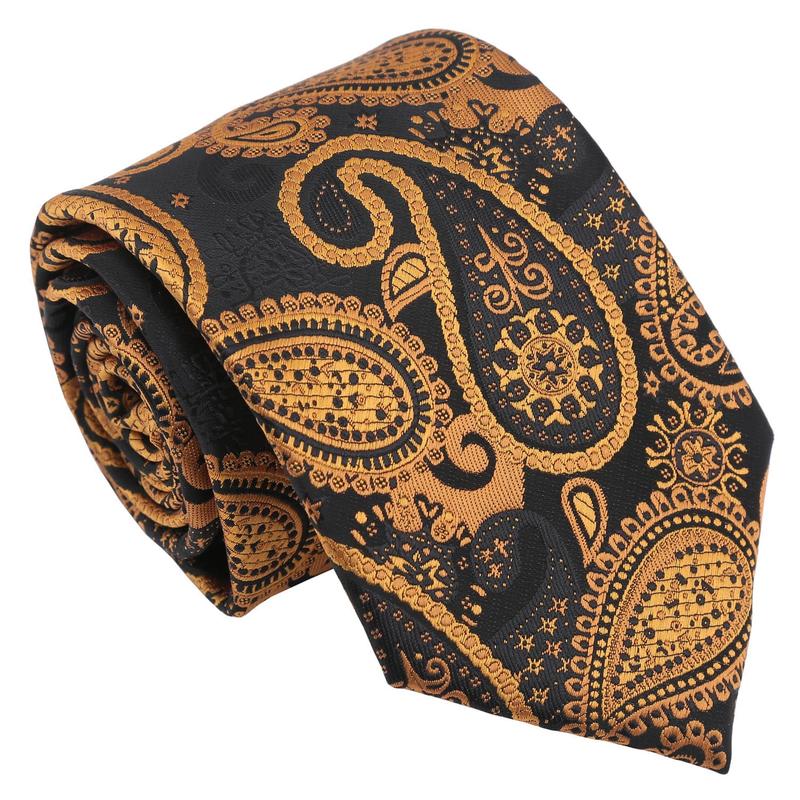 DQT Paisley Bohemian Men's Tie Perfect for Wedding Formal Attire Special Occasions 3