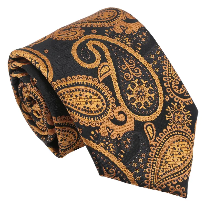 DQT Paisley Bohemian Men's Tie Perfect for Wedding Formal Attire Special Occasions 3