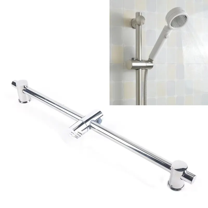 Adjustable 304 Stainless Steel Bathroom Tool 25.98in Sprinkler Lifting Rod Shower Slide Bar 5