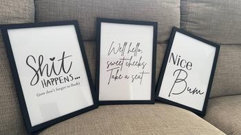 Product Review of Shit happens, A4 unframed print.Bathroom Prints, Bathroom Home Decor, Toilet Prints, Bathroom Accessories, Black & White Prints, Bathroom Wall Art Artistic Decoration Photo from A**y 💋** 0