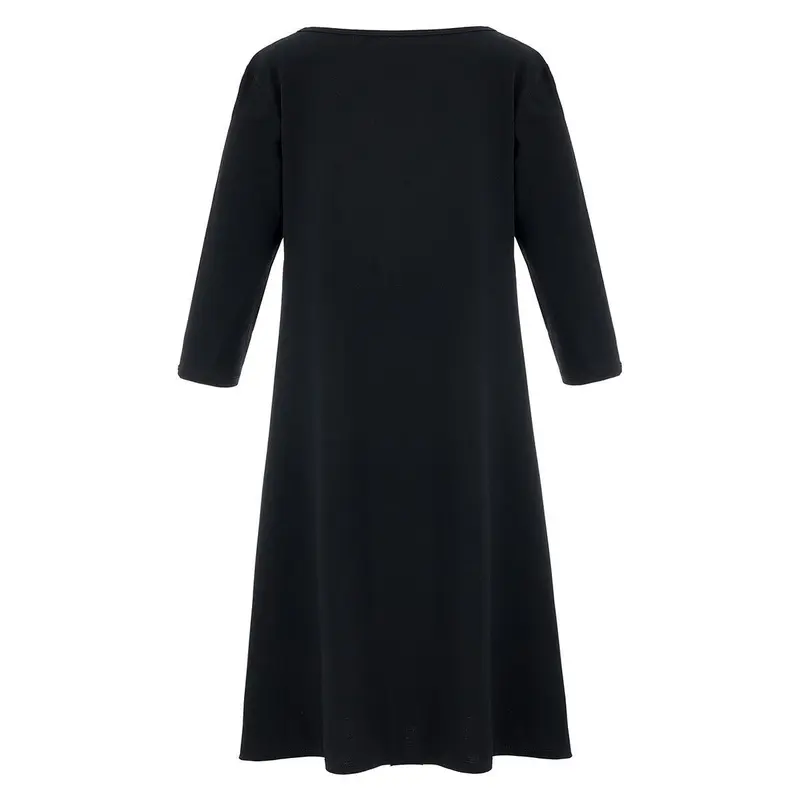 Girls long black floral embellished abaya dress 1