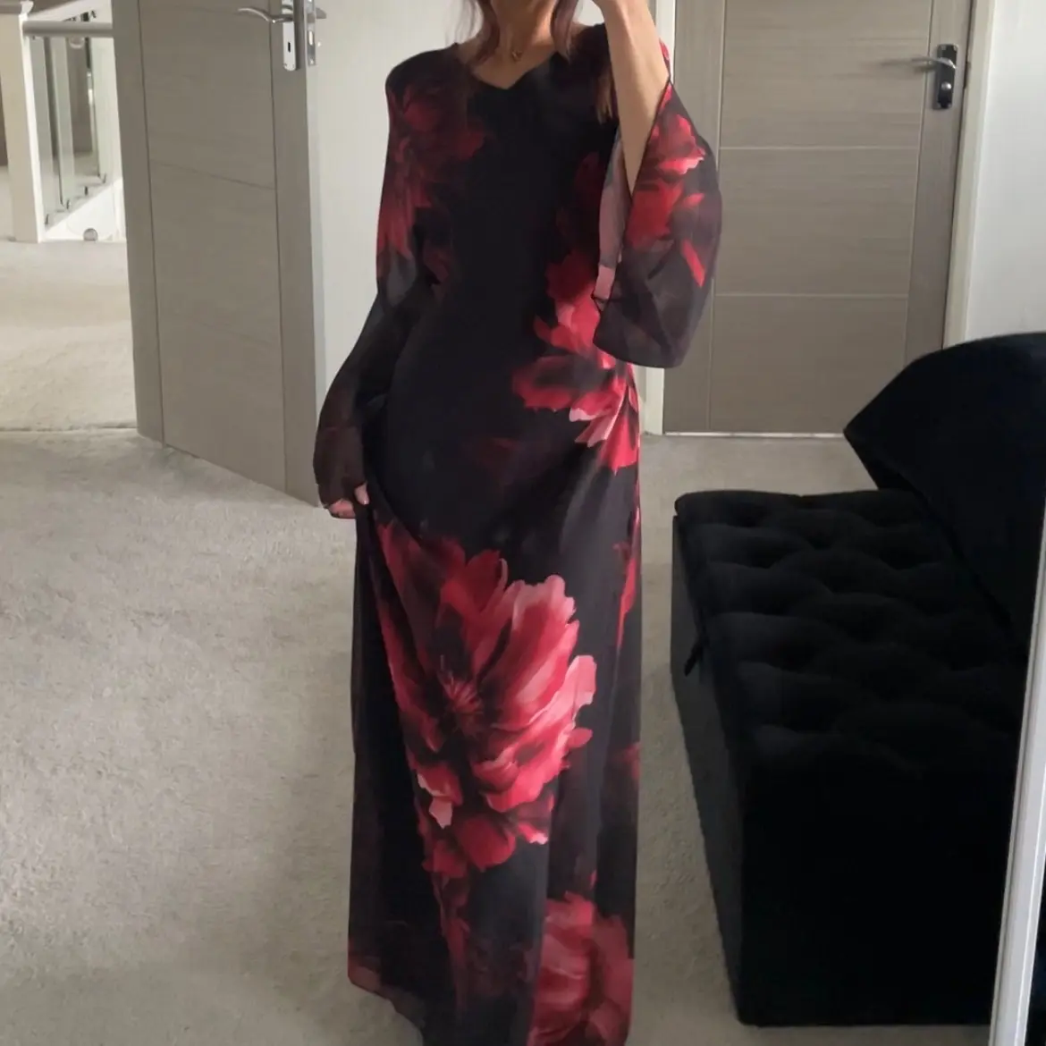 SHESOUT in the Tie back or tie front chiffon floral dress