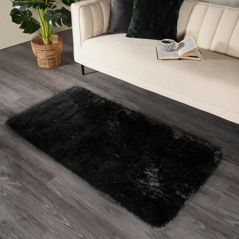 Sienna Fluffy Rug Anti-Slip/Skid Shaggy Large Bedroom Non-Shed Floor Carpet Mat 1