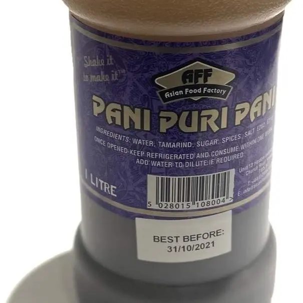 AFF Panipuri Pani 1L - Traditional Spicy Flavor for Pani Puri, Golgappa, and Puchka 1