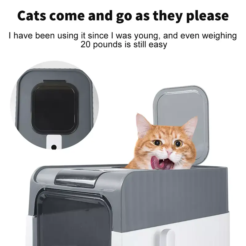 XLarge Cat Litter Box Self Cleaning Pan Drawer Anti-Splashing Cat Potty Tray 6