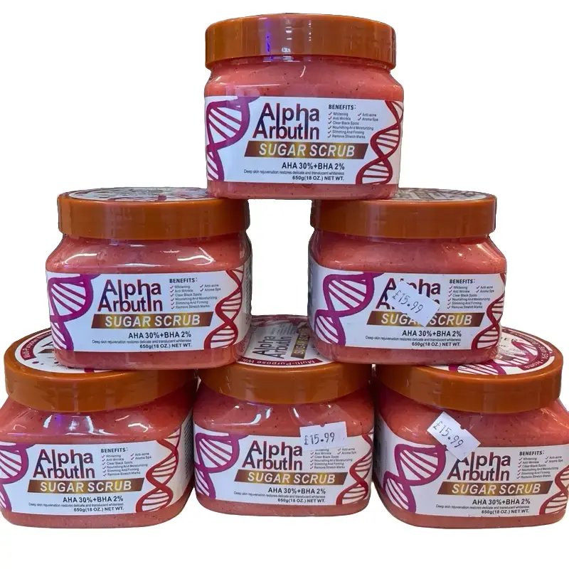 Alpha Arbutus Sugar Scrub for Skin Exfoliation