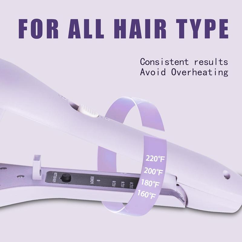 【2025NEW】32mm French Wave Curling Iron, Egg-Roll Hairstyle Water Ripple V-Shaped, 4 Gears Temperature Fast Heating Ceramic Barrel, 32mm Mermaid Wave Wand for Long or Short Hair, Easter 5