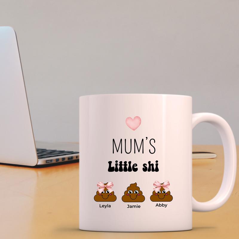 Personalised Mum's Little Funny Mug, Mother's day Gift,Present for Mum, Wife, Friend, Colleague, 11 Oz Cup Drinkware, Reusable Tumbler,mam, mom, mama For Coffee or Tea at the Office, with Coworkers Reuse Washable Ceramic mugs sweary 5