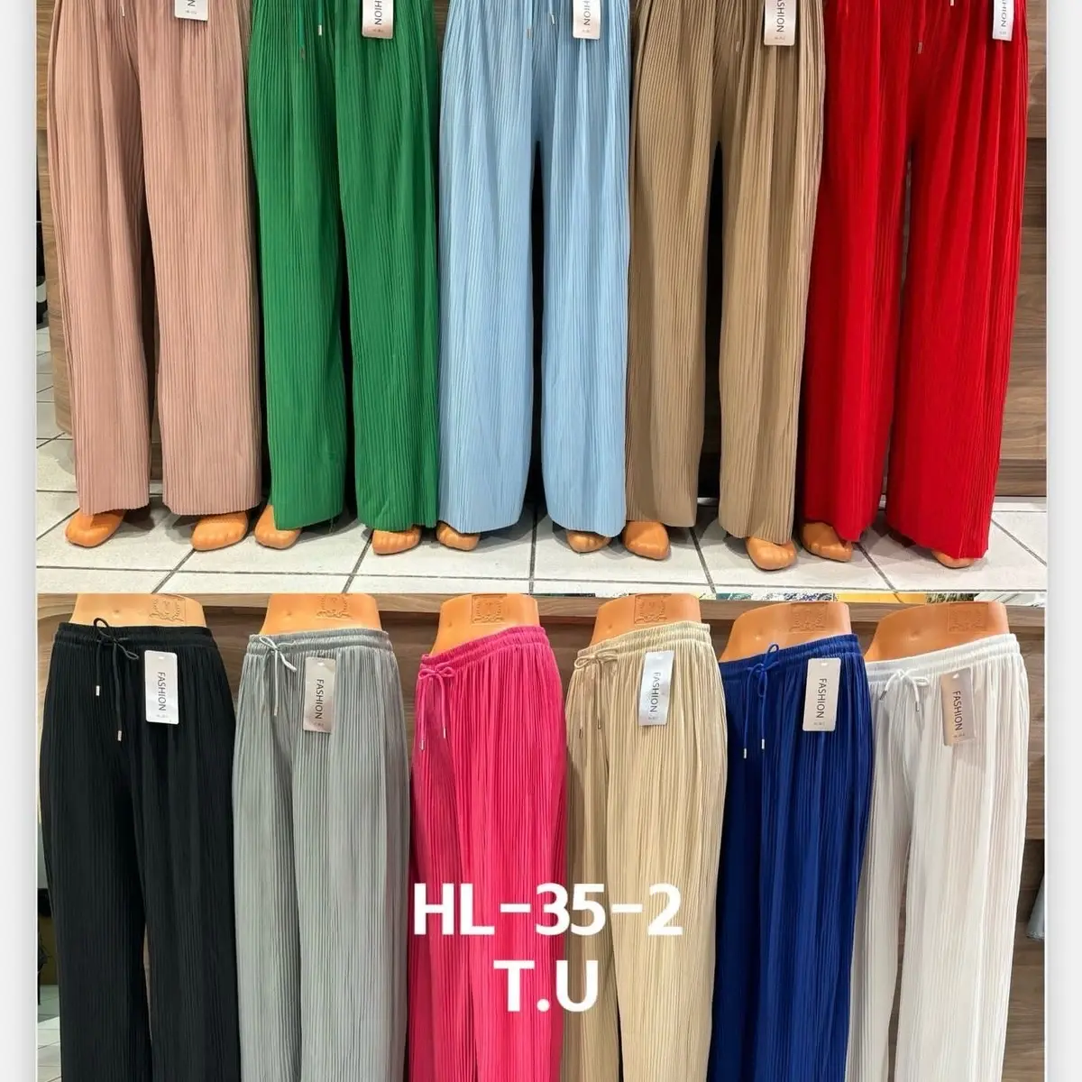 Ladies Womens Alison pleated flared stretch trousers