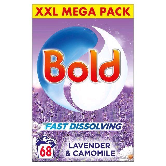 Bold 2in1 Washing Powder Lavender And Camomile 68 Washes 3.4kg Box Fragrance Household Cleaning Perfume Scented 0