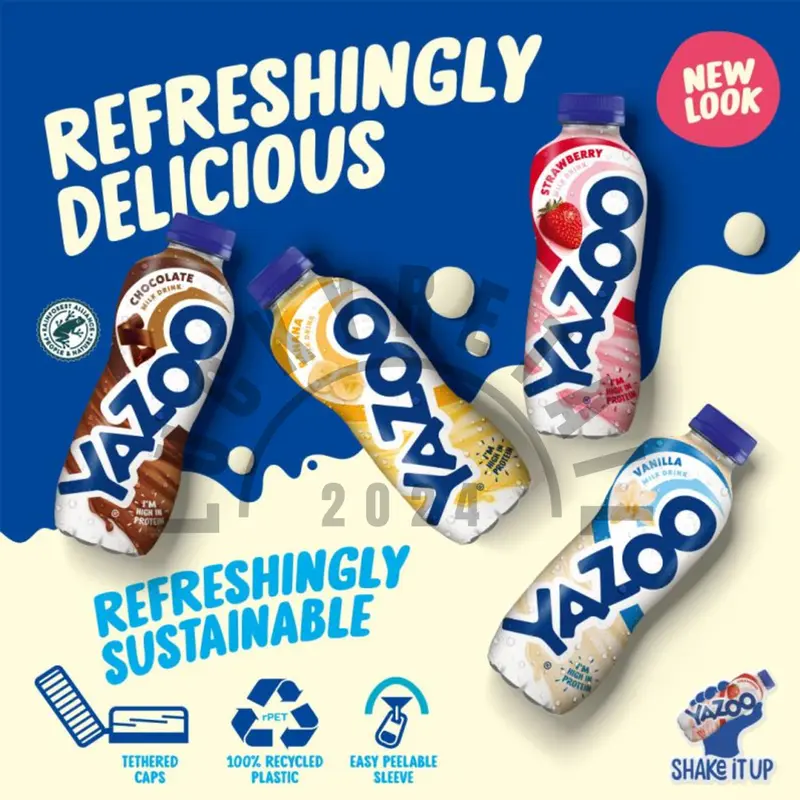 Yazoo Milkshake Drink - 10 x 400ml Pack | High Protein & Calcium Milk Beverage | Flavours: Vanilla, Chocolate, Banana & Strawberry 7