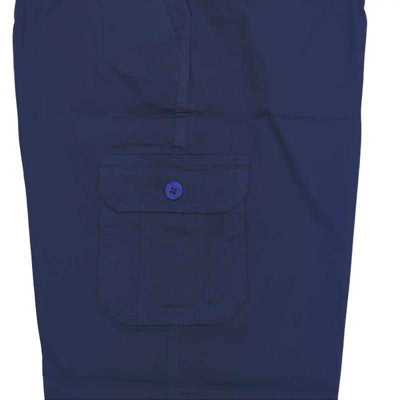 Mens 3/4 Cargo Shorts Elasticated Waist Modest Wear Three Quarter Below Knee Long Multi Pockets Pants. Plain Casual 5