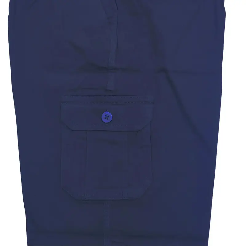 Mens 3/4 Cargo Shorts Elasticated Waist Modest Wear Three Quarter Below Knee Long Multi Pockets Pants. Plain Casual 4