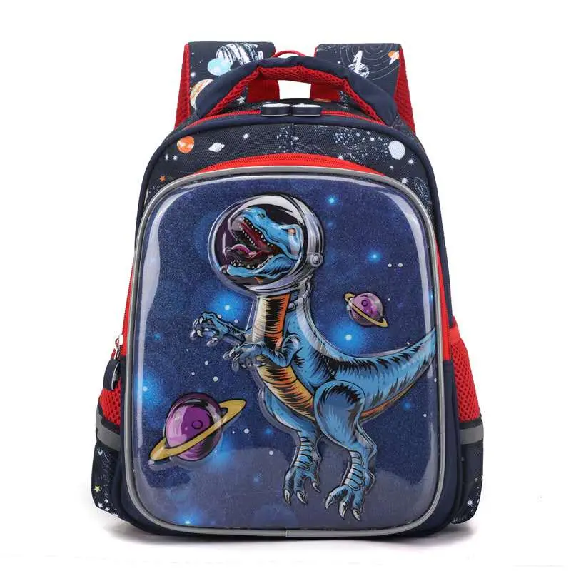 Dinosaur Crocodile Primary School Backpack for Boys - 3D Waterproof School Bag