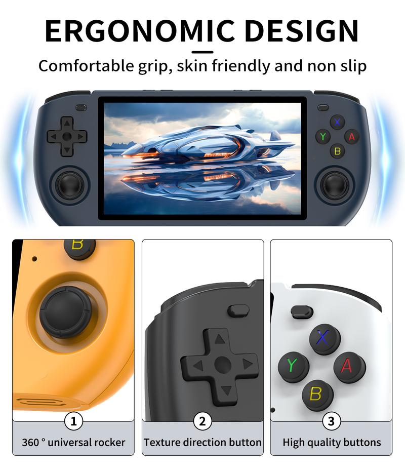 Product Introduction of Powkiddy RGB10MAX3 Portable HD Video Game Player 5 inch 2024 New Retro Handheld Game Console 5