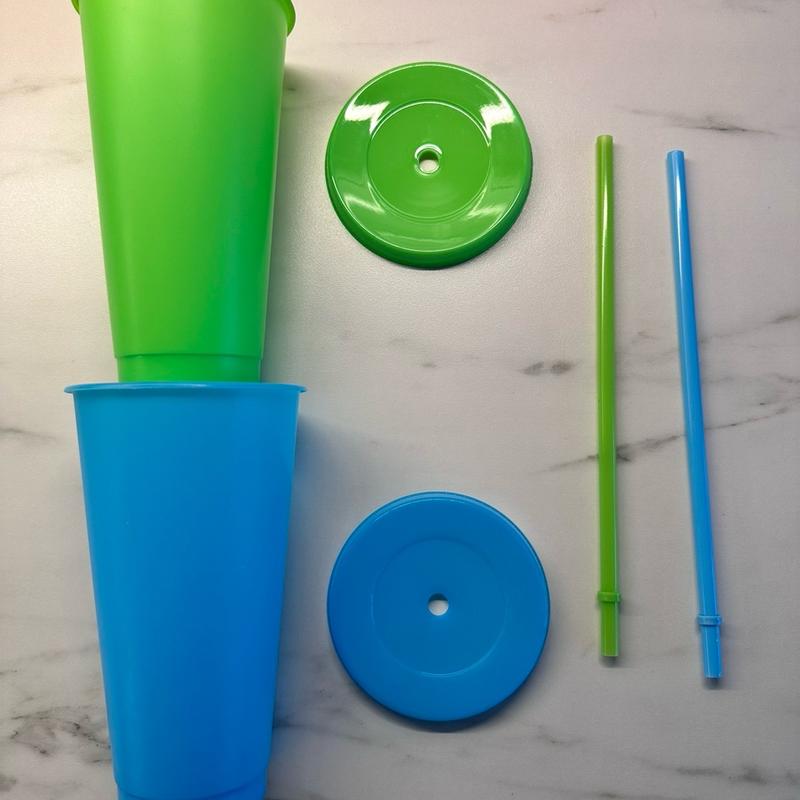 Starbucks style cold up, 700ml (24oz) capacity reusable cup. Lots of colour choices. Drinkware Stylish Water Bottles Plastic 7