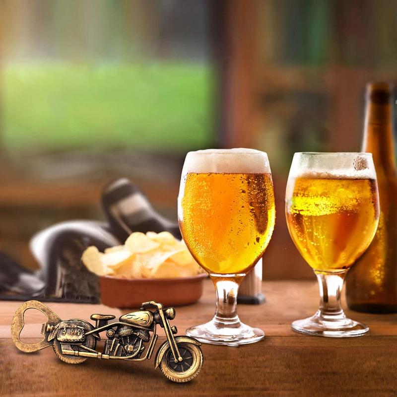 Unique Motorcycle Beer Gifts for Men Vintage Motorcycle Bottle Opener, Fathers Day Gift Christmas Birthday Gift for Him Dad Husband Grandpa Boyfriend Kitchen Utensils 2