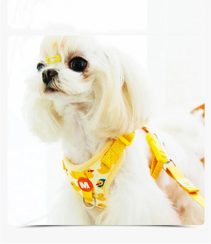 Adjustable French Bulldog Pet Neck Collar for Dogs - Animal Print Puppy Harness Polyester Vest - Dog Leash 4