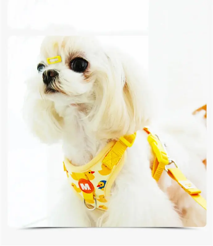 Adjustable French Bulldog Pet Neck Collar for Dogs - Animal Print Puppy Harness Polyester Vest - Dog Leash 4