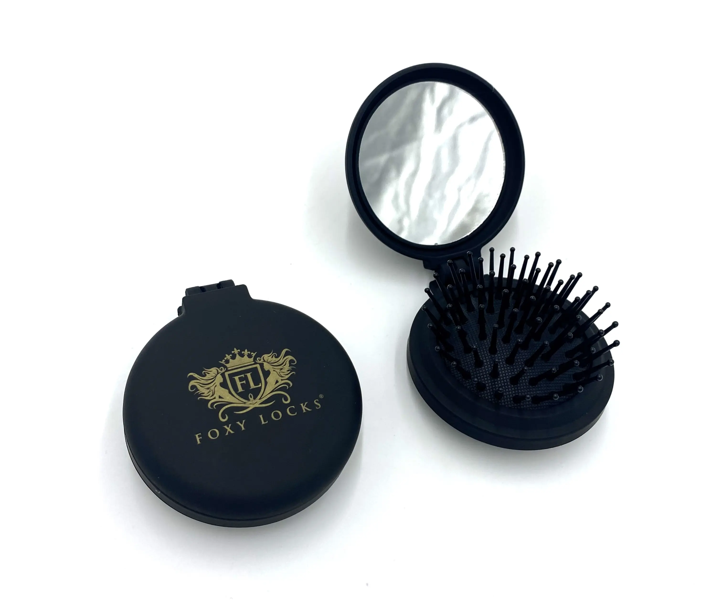 Compact Travel Brush with Mirror