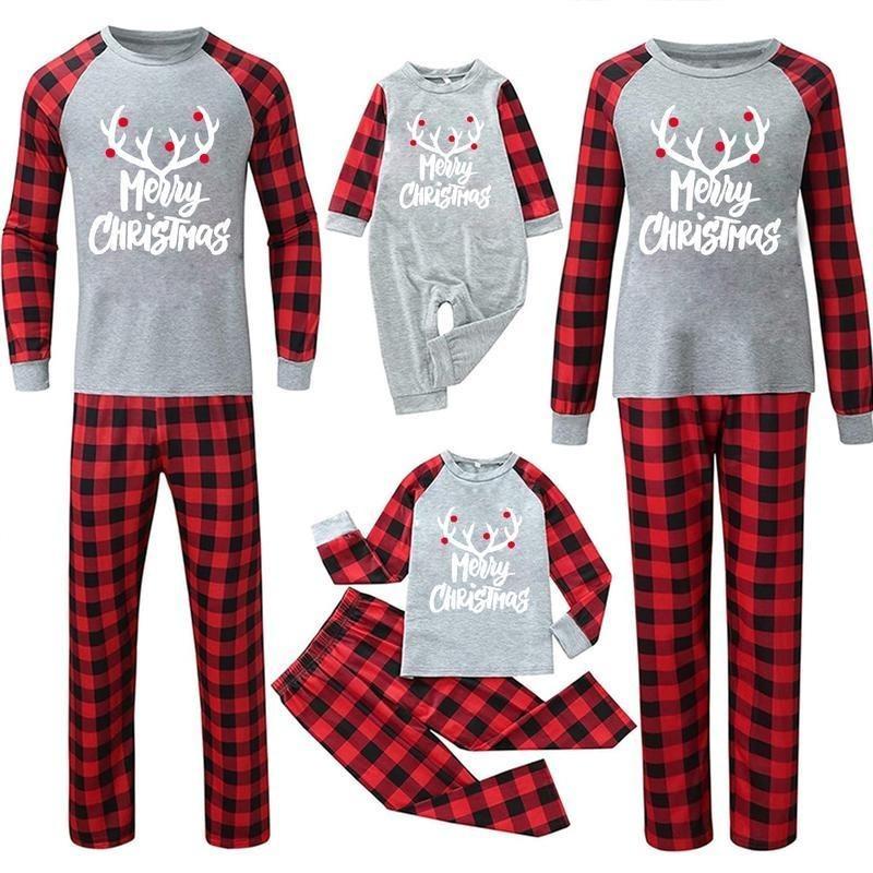 【2025】Christmas Pyjamas Family Matching Nightwear Adult Kids Baby Xmas Pajamas Holiday PJs Set 1