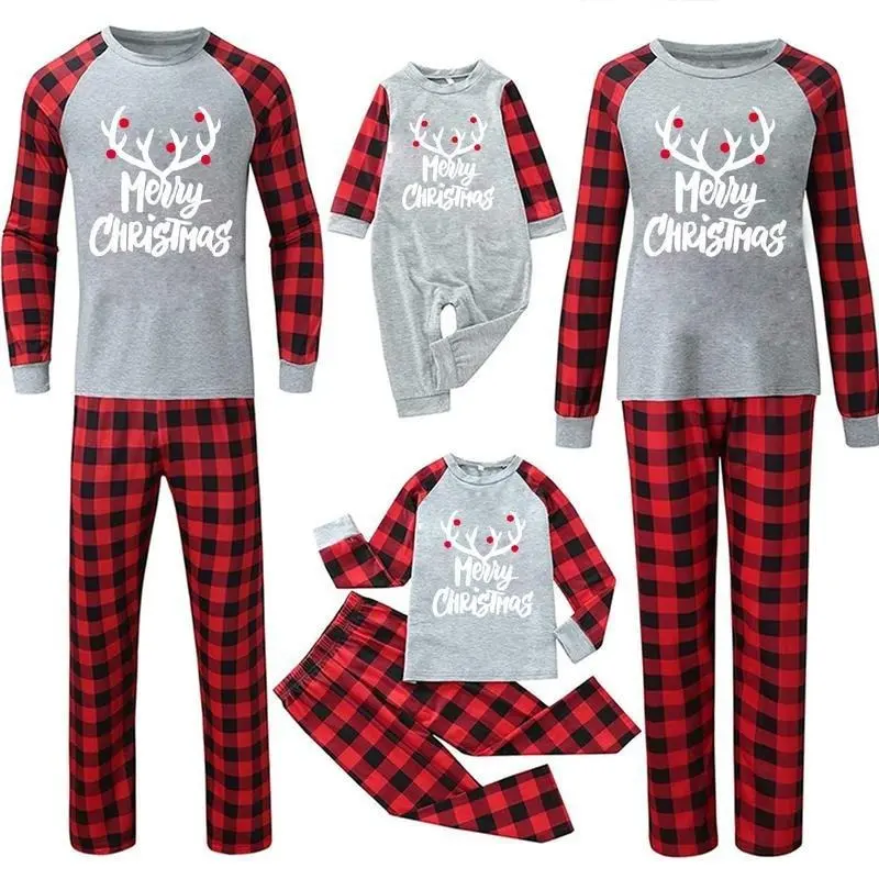 【2025】Christmas Pyjamas Family Matching Nightwear Adult Kids Baby Xmas Pajamas Holiday PJs Set 1