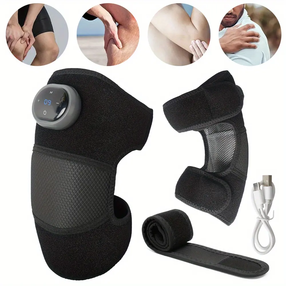 Heated Knee Pad with 5 Heating Levels 3 Vibration Intensities Control Panel 20-Minute Automatic Shut-Off, Wear It to Work, Study, Sleep, Do Housework, a Perfect Gift for Parents Or Friends Comfort