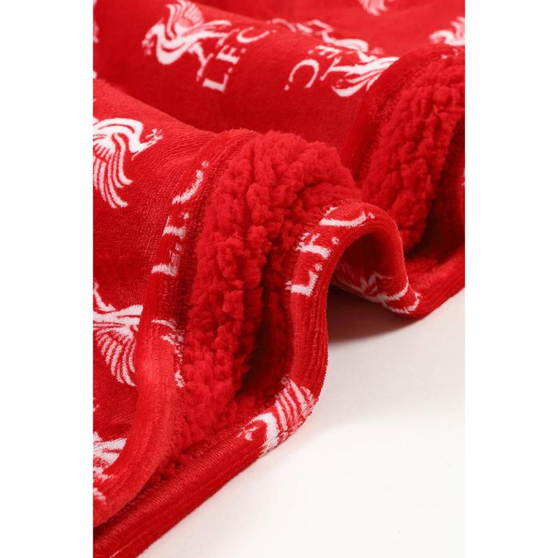 Liverpool Football Club Men's Fully Lined Luxury Fleece Hoodie Red W23 7