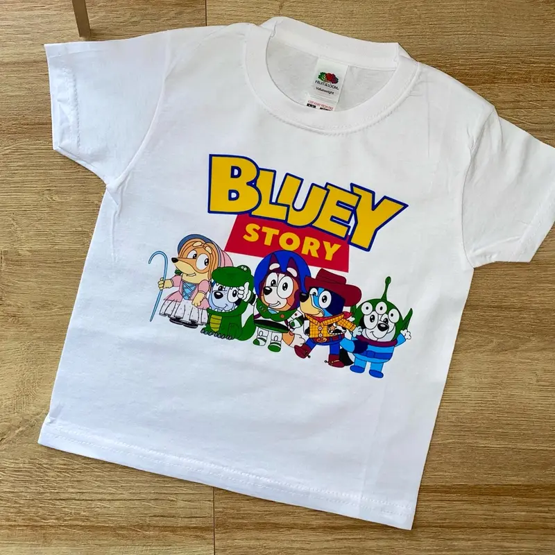 Bluey Toy Story t-shirts, Bluey Story t-shirt, Bluey t-shirt, Bluey Birthday t-shirt, Bluey Gifts, Gifts for girls, Gifts for boys Top Womenswear 4
