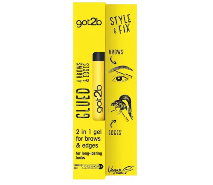 got2b Glued 4 Brows & Edges 2in1 Gel - 72hr Hold, Vegan, Silicone Free, Alcohol Free, 16 ml - Cosmetic, Makeup