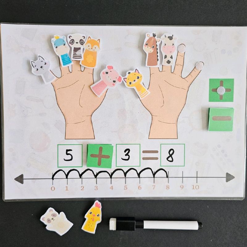 Counting Fingers Number Matching  Activity for Children 2