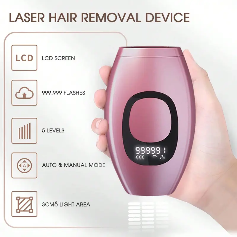 IPL Laser Hair Removal At Home for Women Men, 999,999 Flashes Hair Removal Device on Facial Legs Arms Bikini Line Comfort Adjustable Epilator Gentle hairremoval 4