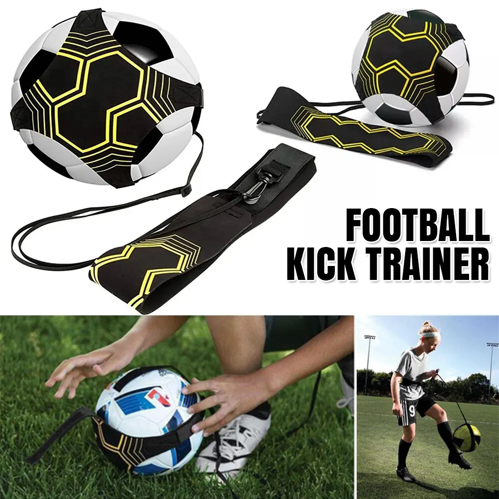 1PC Football Kick Trainer Adjust Waist Belt Soccer Skill Training Tool Self-Study UK