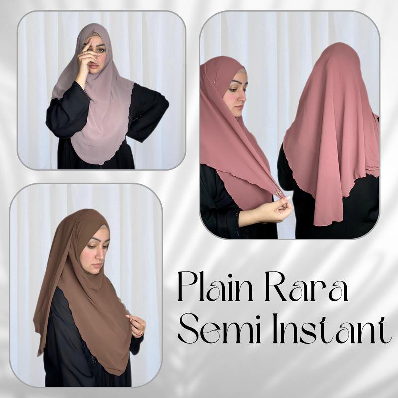 Plain Rara Semi Instant Hijab - 17 Different Colours! hand wash purple 0