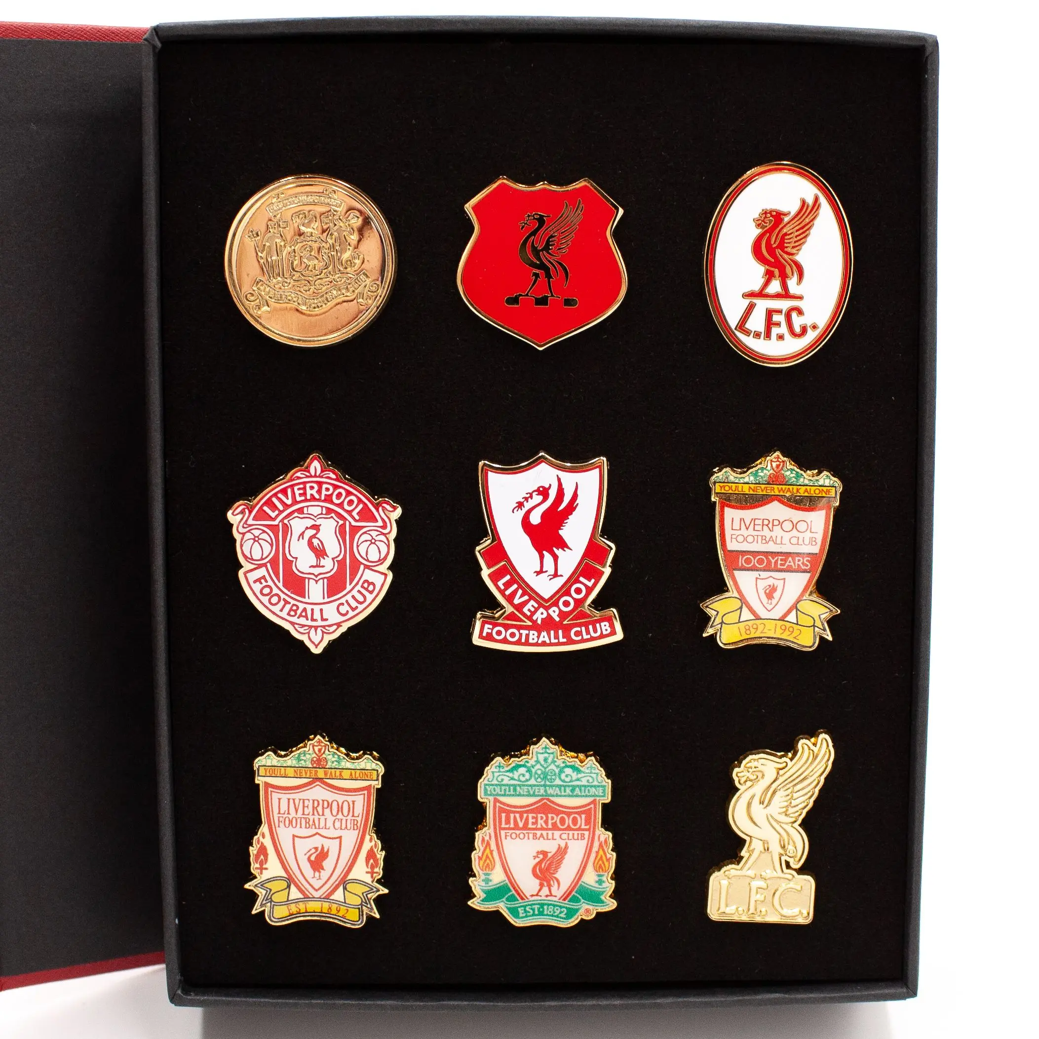 Liverpool FC Official Crest Badge Set 9 Badges Gift