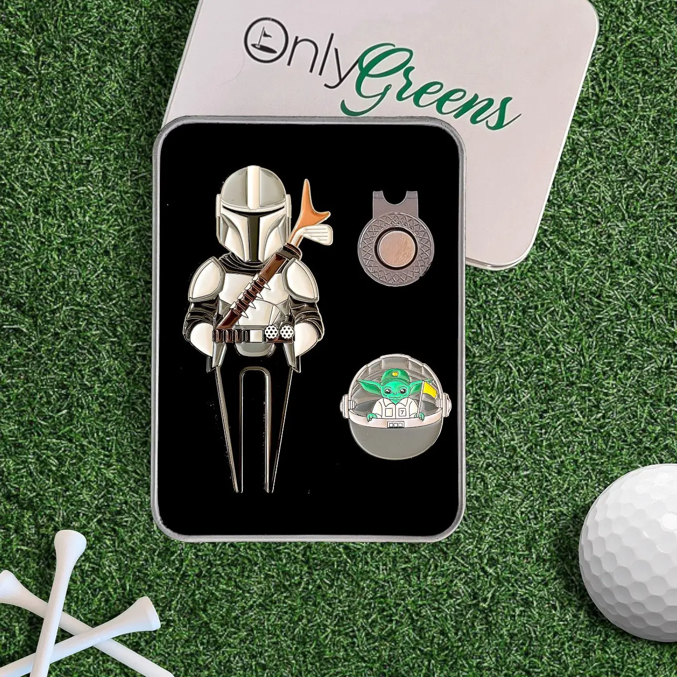Only Greens Golf - Divot/Pitch Repair Tool and Ball Marker Set - Mando