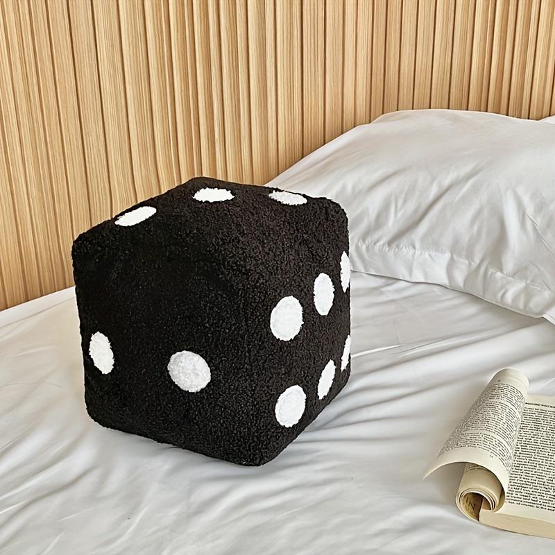 Product Introduction of 1pc Fun Dice-Shaped Throw Pillow - Soft, Washable Polyester Cushion for Sofa & Home Decor 2