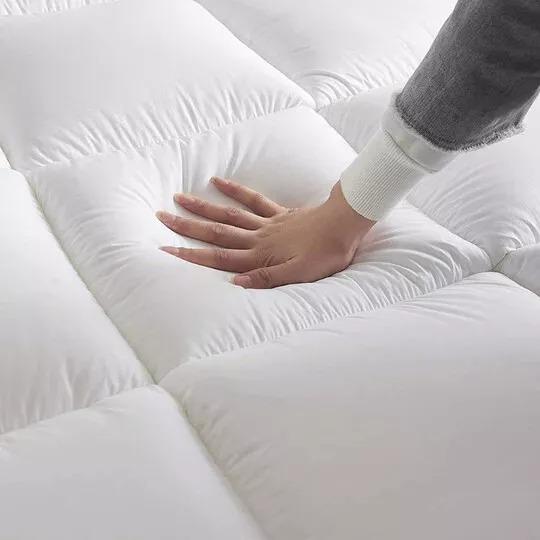 10CM Deep MATTRESS TOPPER Heavy Box Stitched Thick Hotel Quality Microfiber UK 4