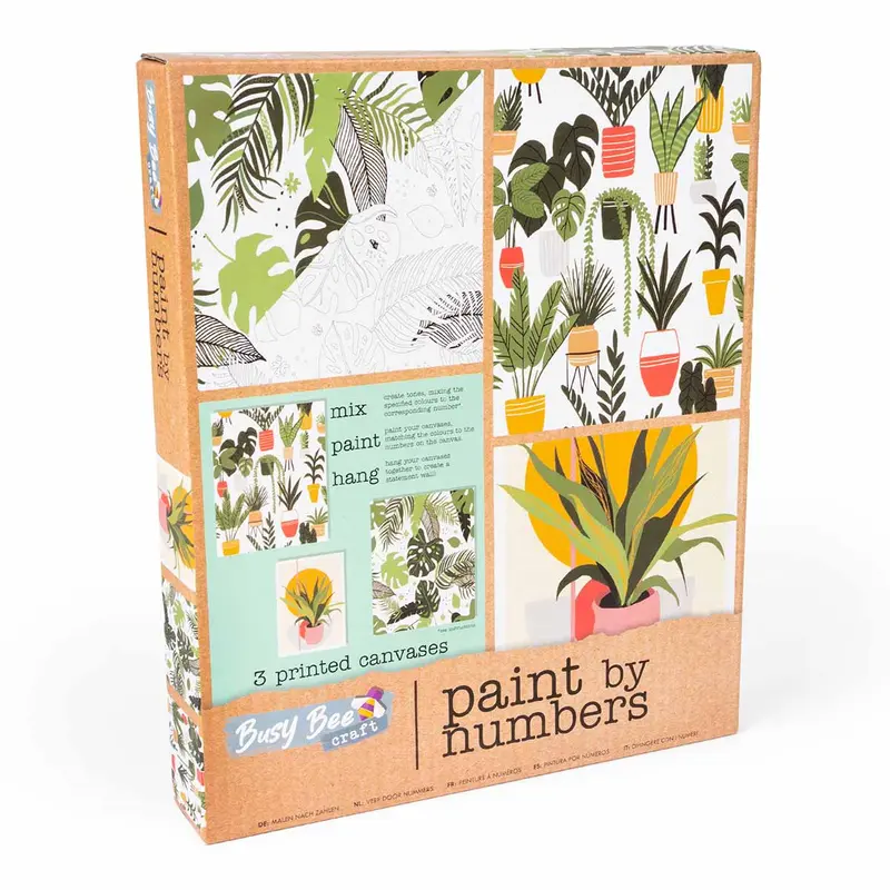 Paint By Numbers For Adults, Includes 3 Pre-printed Canvases 6 Acrylic Paint 2 Paint Brushes Palette & Instructions- Engaging Crafts For Adults and Kids 5