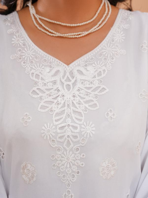 New Chiffon Dress White 1
