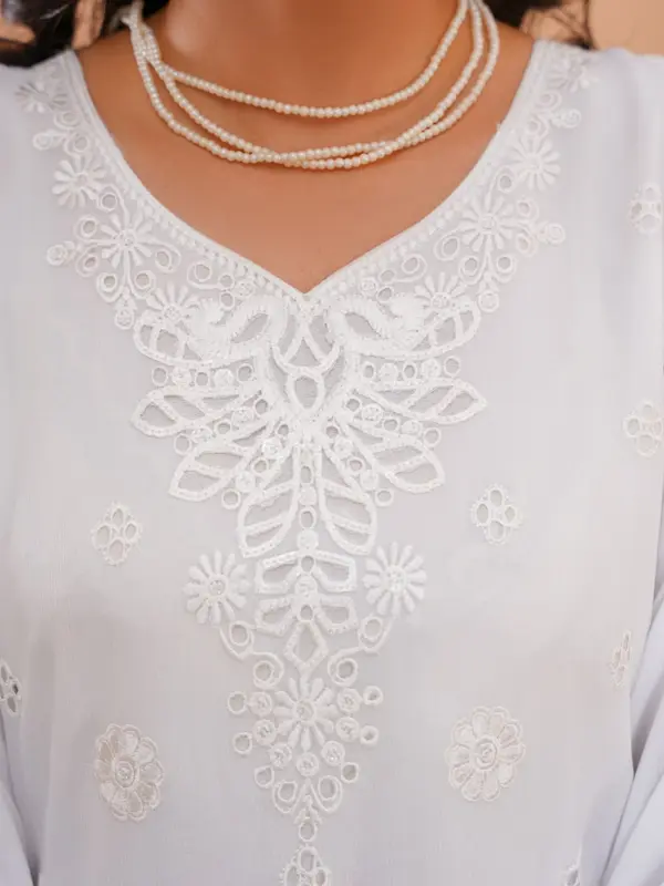 New Chiffon Dress White 1