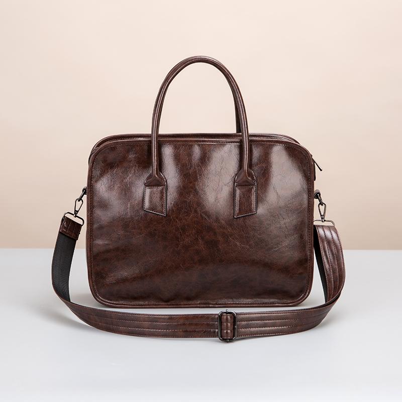 Product Introduction of Custom Design Business Laptop Waterproof Computer Handbag Men Shoulder Cross Body Bag Vintage Men's Briefcase 13