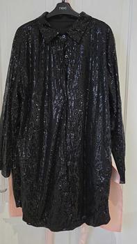 Product Review of Women's Glitter Sequins Button Front Shirt Dress, Elegant Long Sleeve Collared Short Dress for Party Club Dating Wear, Ladies Spring & Fall Clothes Fancy Dress Adult, Curve Fashion, Dresses for Women, Holiday Dresses from 🎀**A L**🎀 0