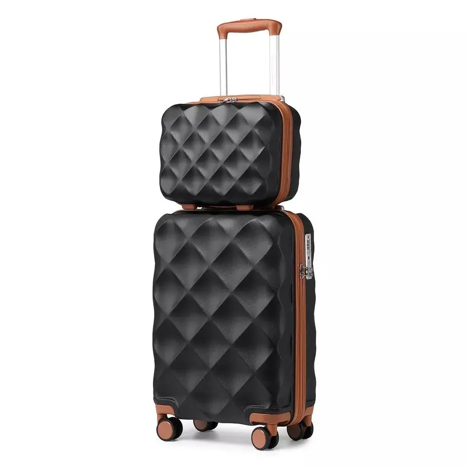 Kono 13+20Inch Hard Shell Suitcase 2Pcs Set Hand Luggage 4 Wheels ABS+PC Travel Case