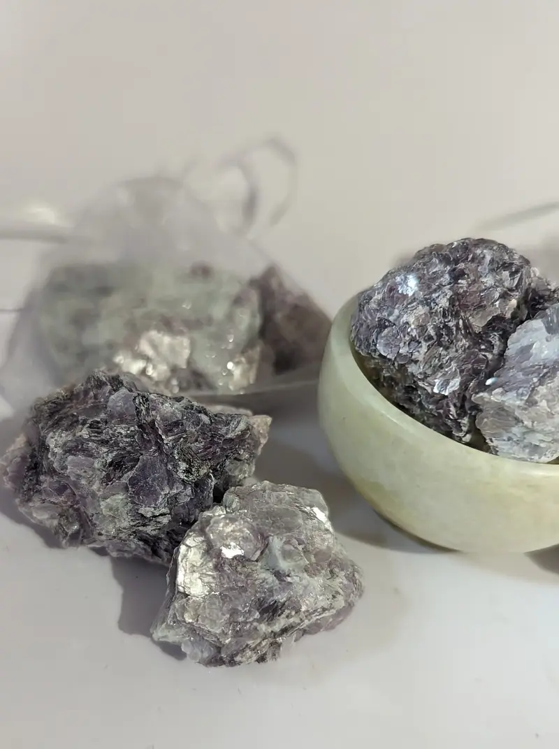 Product Introduction of Crystal gemstone purple lepidolite 2 pack gift set 2