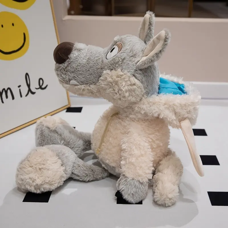 Cuddly Wolf in Sheep's Clothing Plush Toy - Soft Polyester Stuffed Animal, Cartoon-Inspired Decor, Perfect Gift for Youngsters 0-3 Years - Anime Game Character Doll 2
