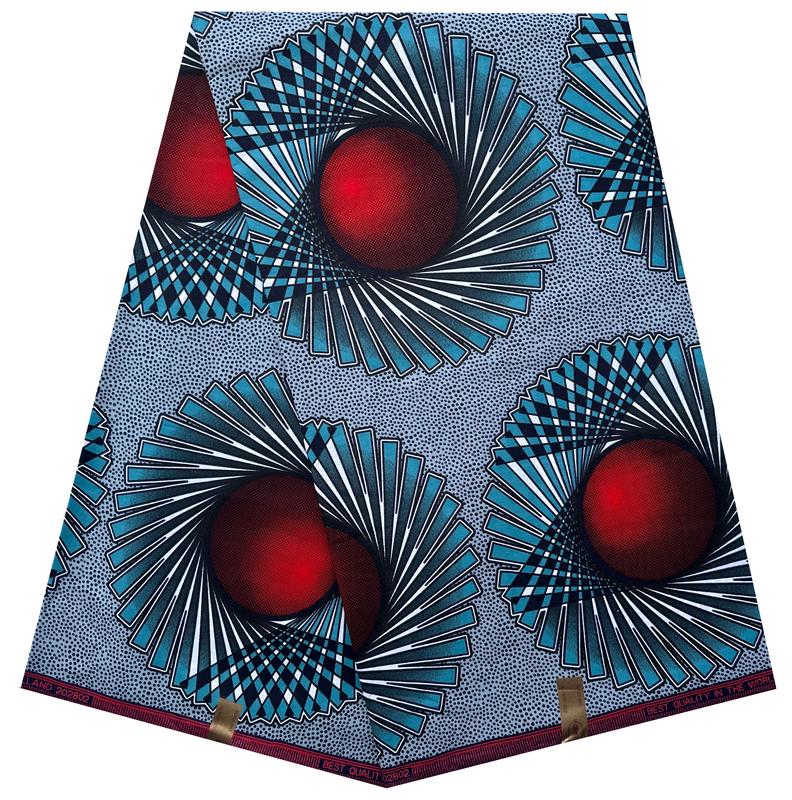 African Wax Print Cotton Fabric Ankara For Sewing Dressmaking & Crafting Sold By 6 Yard / 5.48 Meters, Wide 45" Inch 0