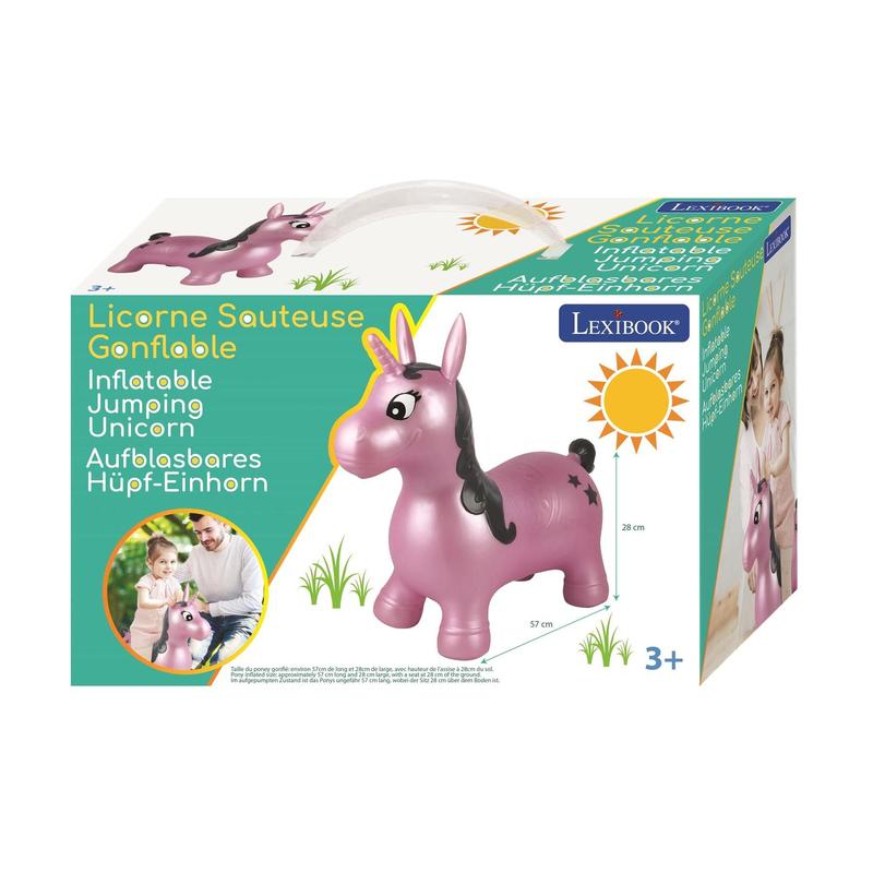 Inflatable Jumping Unicorn - Pink 1
