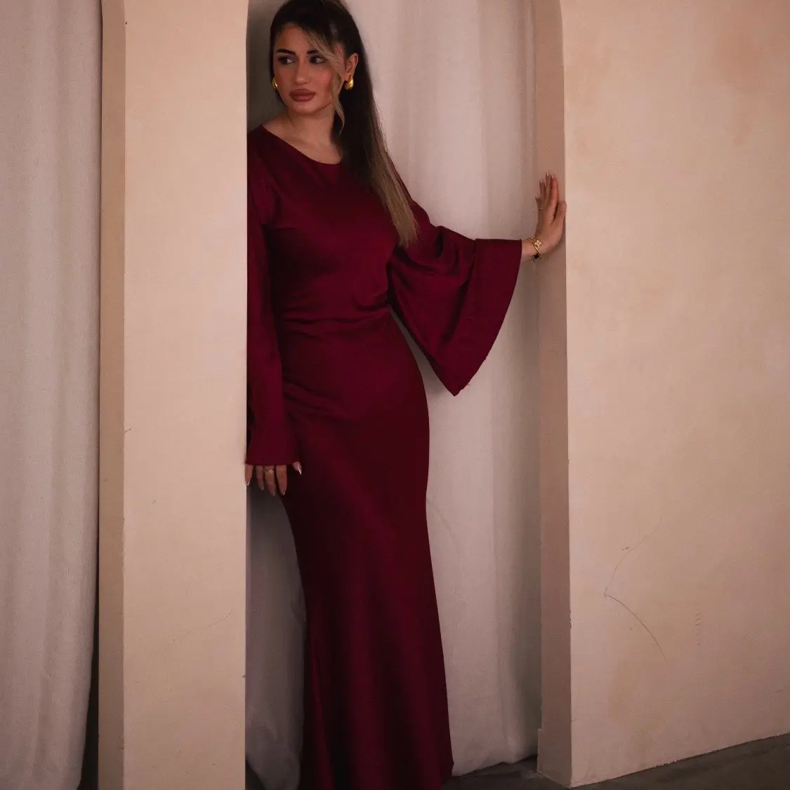 ‘YASMIN’ SATIN DRESS (PETITE RANGE)